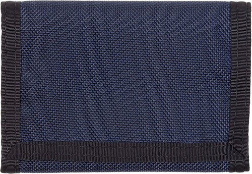 Trifold Ballistic Nylon Hook & Loop Closure Wallet | Retro Style Wallet | Durable Waterproof Ballistic Nylon Wallet | Tactical Grade ID-Card Holder Wallet | Navy Blue