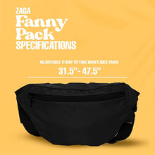 Load image into Gallery viewer, Fanny Pack / Premium Nylon Pack / Water Resistant Pouch / Black / Made In USA