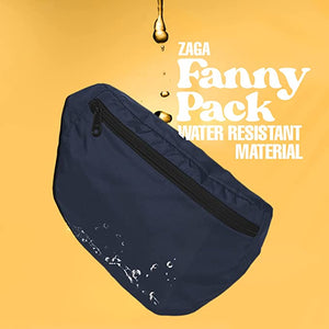 Fanny Pack / Premium Nylon Waist Pack / Water Resistant Pouch / Navy Blue/ Made in USA