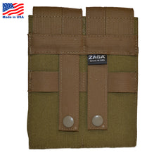 Load image into Gallery viewer, Quad Mag Pouch, Velcro Cover , Molle Attachment , Coyote Tan
