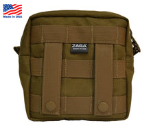 Load image into Gallery viewer, Coyote Tan Pouch, 6 x 6 , Molle Attachment , Cordura Nylon