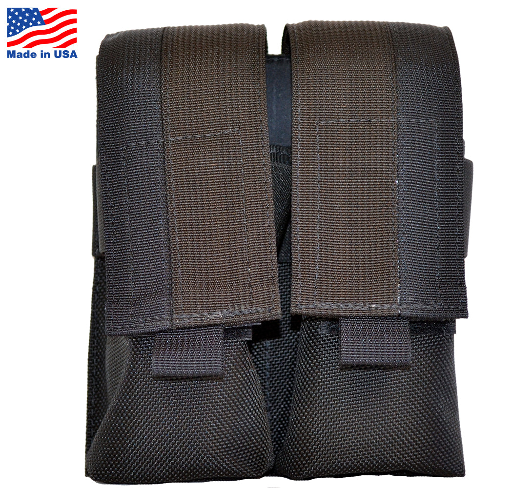 Quad Mag Pouch, Velcro Cover ,Molle Attachment , Ballistic Nylon