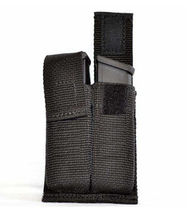 Double Magazine Pouch - Nylon Webbing - Fits Glock 9 + 40 & HK 9 + 40 Magazines